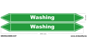 Washing Pipe Marking | Industrial Pipeline Identification
