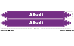 Alkali Pipe Marking – Industrial Chemical Line Labels