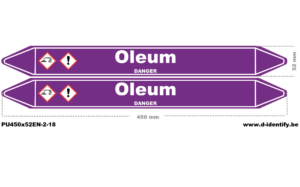 Oleum Pipe Marking – Fuming Sulfuric Acid Identification