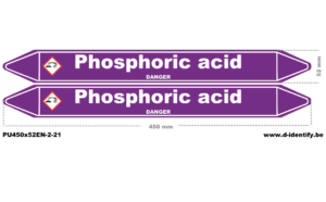 Phosphoric Acid Pipe Marking – Industrial Pipeline Labels