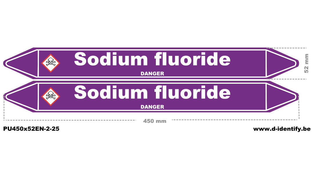 Sodium Fluoride Pipe Marking – Hazardous Chemical Labels