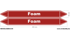 Foam Pipe Marking – Fire Fighting Foam Line Identification