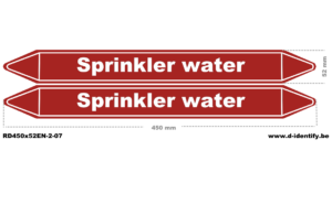 Sprinkler Water Pipe Marking – Fire Protection Line Identification Identification
