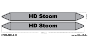 Leidingmarkering HD Stoom – Europese norm