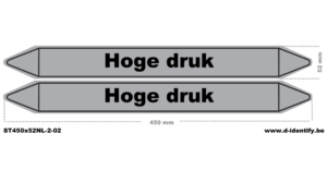 Leidingmarkering Hoge Druk – Europese norm