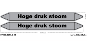 Leidingmarkering Hoge Druk Stoom – Europese norm