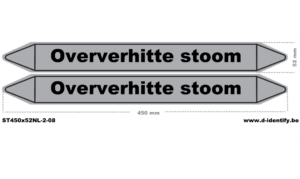 Leidingmarkering Oververhitte Stoom – NBN T 69-004