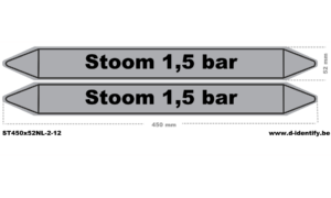 Leidingmarkering Stoom 1.5 bar – NBN T 69-004