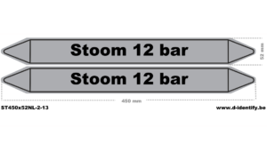 Leidingmarkering Stoom 12 bar – NBN T 69-004