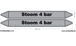 Leidingmarkering Stoom 4 bar – NBN T 69-004