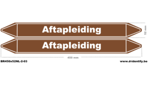 Leidingmarkering aftapleiding – NBN T 69-004