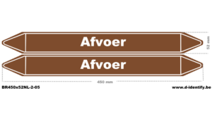 Leidingmarkering afvoer – NBN T 69-004