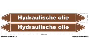 Leidingmarkering hydraulische olie – NBN T 69-004