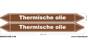Leidingmarkering thermische olie – NBN T 69-004