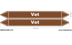 Leidingmarkering vet – NBN T 69-004