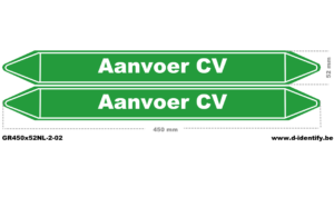 Leidingmarkering Aanvoer CV | NBN T 69-004