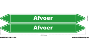 Leidingmarkering water afvoer – NBN T 69-004