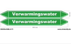 Leidingmarkering Verwarmingswater | NBN T 69-004