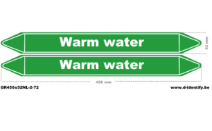 Leidingmarkering Warm water | NBN T 69-004