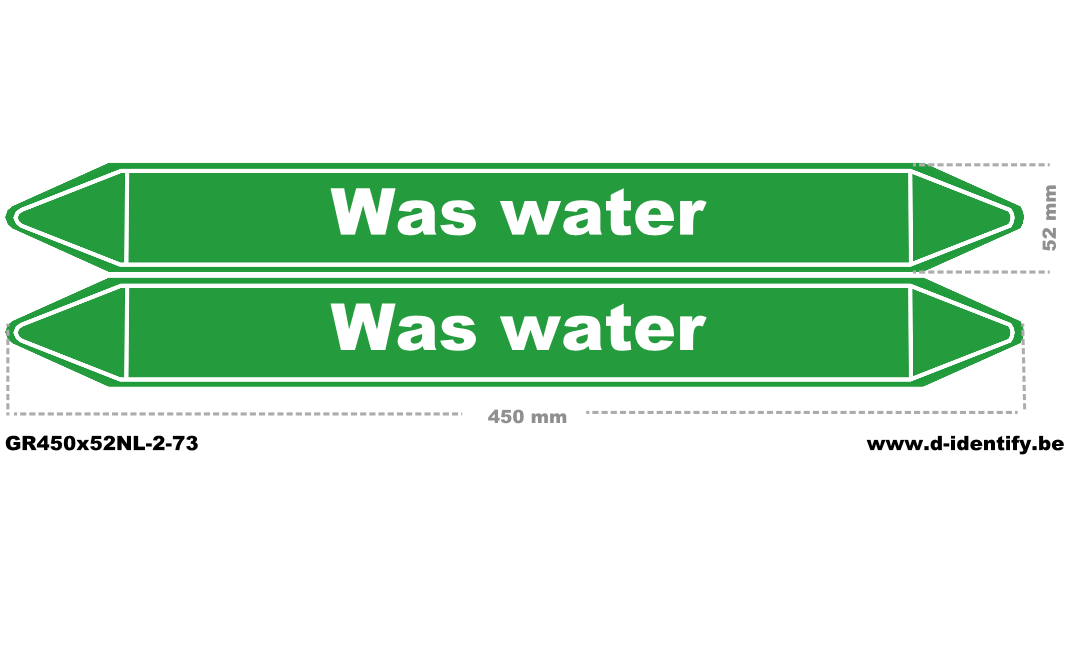 Leidingmarkering Was water | NBN T 69-004