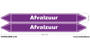 Leidingmarkering afvalzuur – NBN T 69-004 met CLP