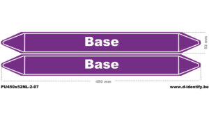 Leidingmarkering base – NBN T 69-004 met CLP