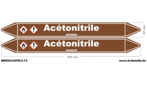 Marquage de tuyauterie Acétonitrile