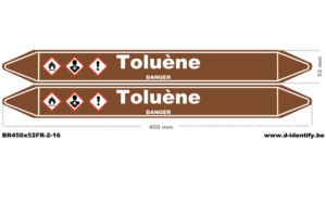 Marquage de tuyauterie Toluène