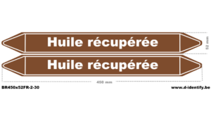 Marquage de tuyauterie Huile récupérée