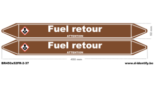 Marquage de tuyauterie Fuel retour