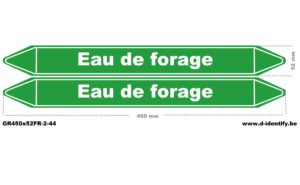 Marquage de tuyauterie eau de forage – NBN T 69-004