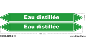 Marquage de tuyauterie eau distillée – NBN T 69-004