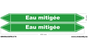 Marquage de tuyauterie eau mitigée – NBN T 69-004