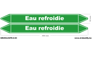 Marquage de tuyauterie eau refroidie – NBN T 69-004