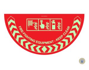 Fire fighting Equipment - Keep clear 700x350mm glow