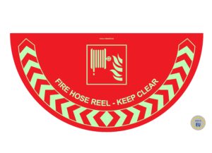 Fire hose reel - keep clear glow in the dark