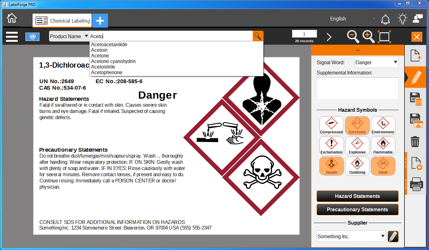 Labelforge Pro - Module d'étiquetage des produits chimiques (SGH)
