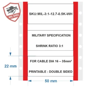 Krimpkous 3:1 polyolefine – 16–35mm² wit