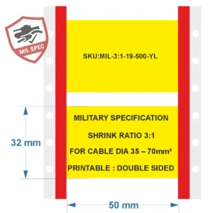 Krimpkous 3:1 polyolefine – 35–120mm² geel