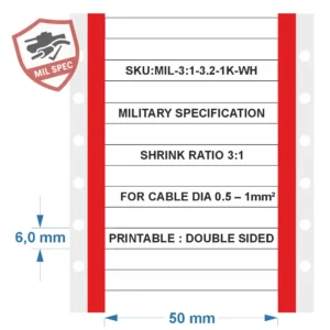 Krimpkous 3:1 polyolefine – 0.5–1mm² wit