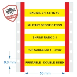 Krimpkous 3:1 polyolefine – 1–4mm² geel
