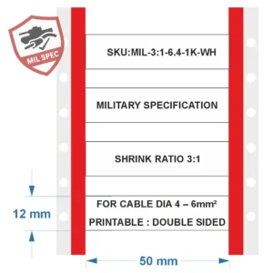 Krimpkous 3:1 polyolefine – 4–6mm² wit