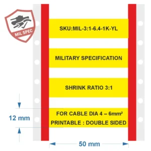 Krimpkous 3:1 polyolefine – 4–6mm² geel