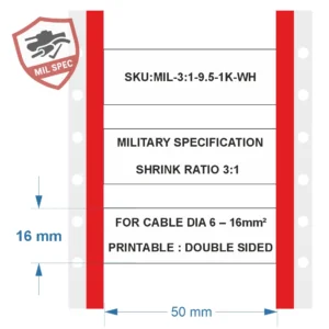 Military Grade Heat Shrink Tubing 3:1 – 6–16mm² White