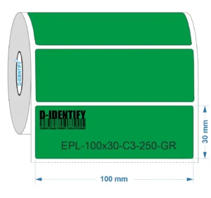 Graveerplaat Resopal label 100 x 30 mm groen