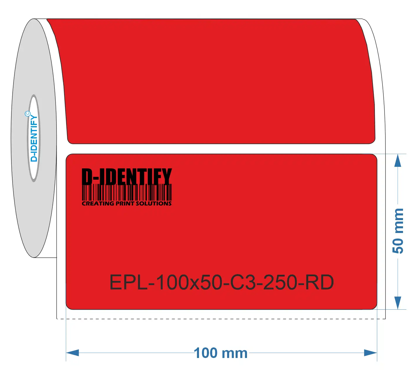 Engraving plate label 100mm x 50mm - Red