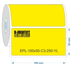 Graveerplaat Resopal label 100 x 50 mm geel