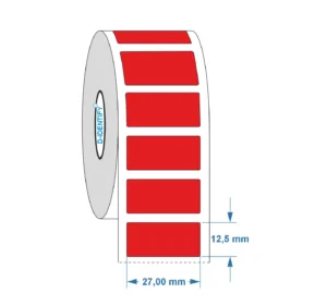 Engraving plate label 27mm x 12.5mm, red