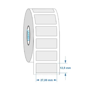Engraving plate label 27mm x 12.5mm, Silver