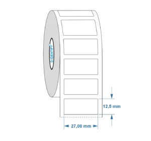 Engraving plate label 27mm x 12.5mm, White